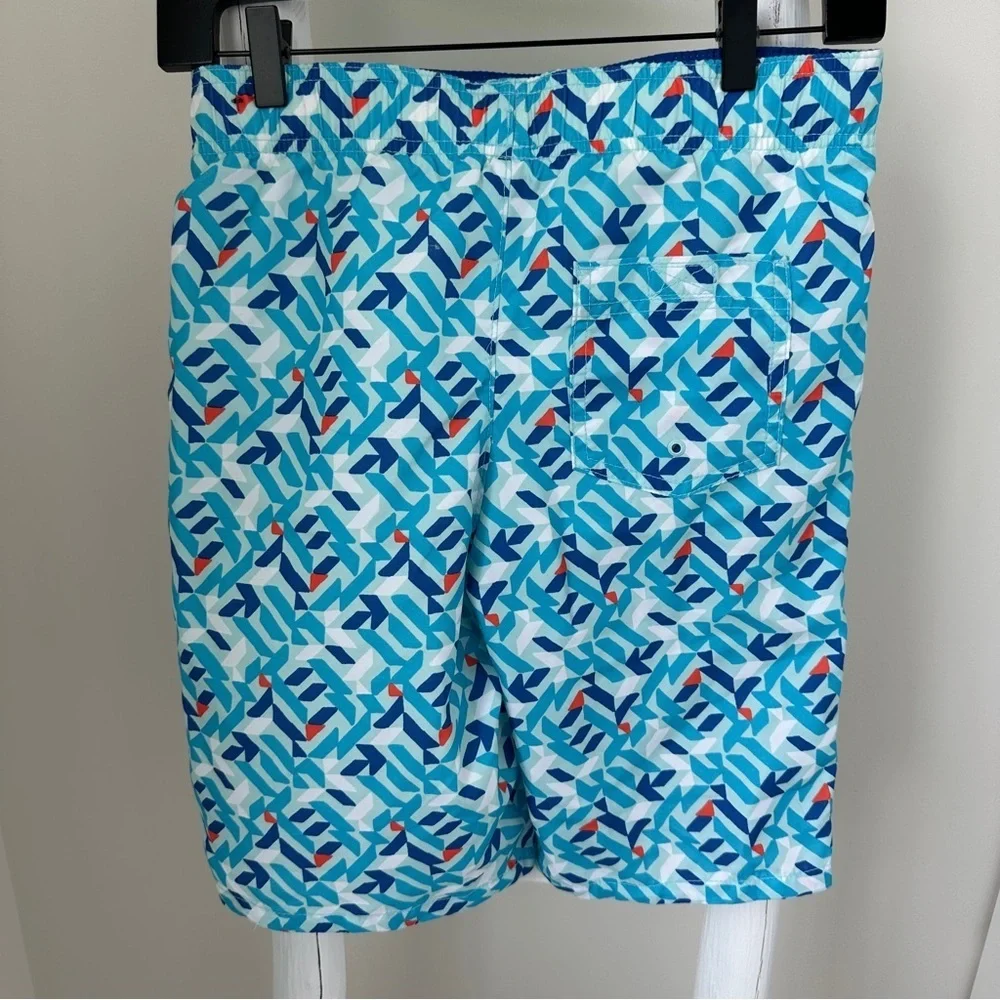 Abercrombie Kids Blue and White Board Shorts Quick-Dry Swim Size Large 14